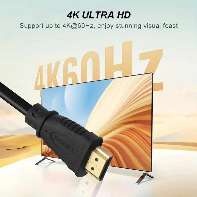 Cable Hdmi acodado 90 grados contactos dorados 4K 2 Metros Negro - imagen 7