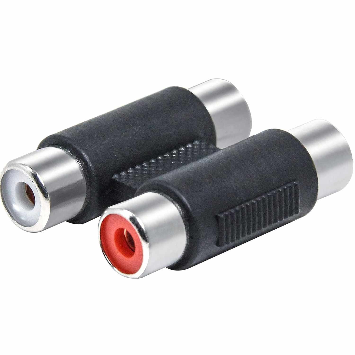 Adaptador audio 2x RCA hembra Negro