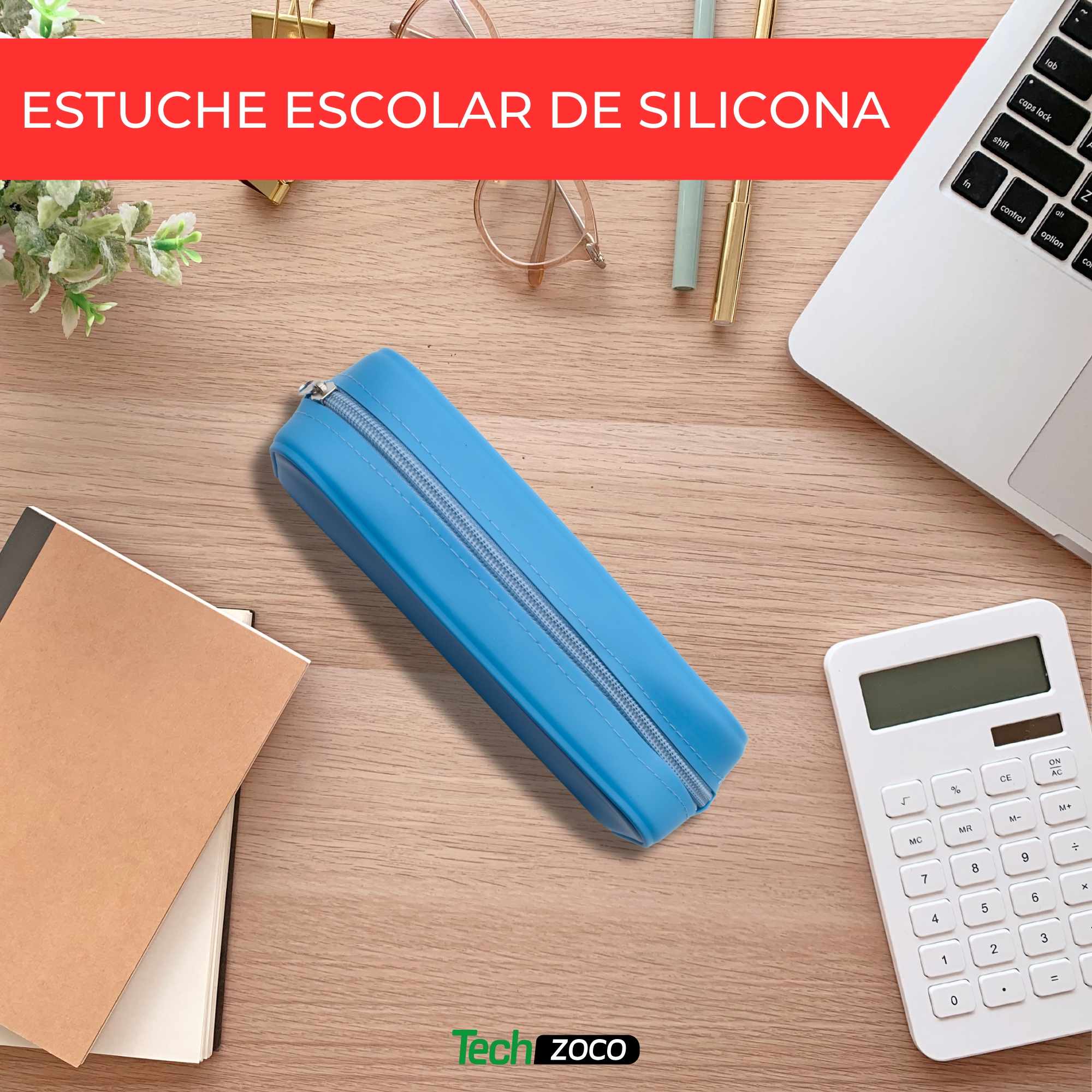 Estuche silicona Fluorescente Azul claro - imagen 2