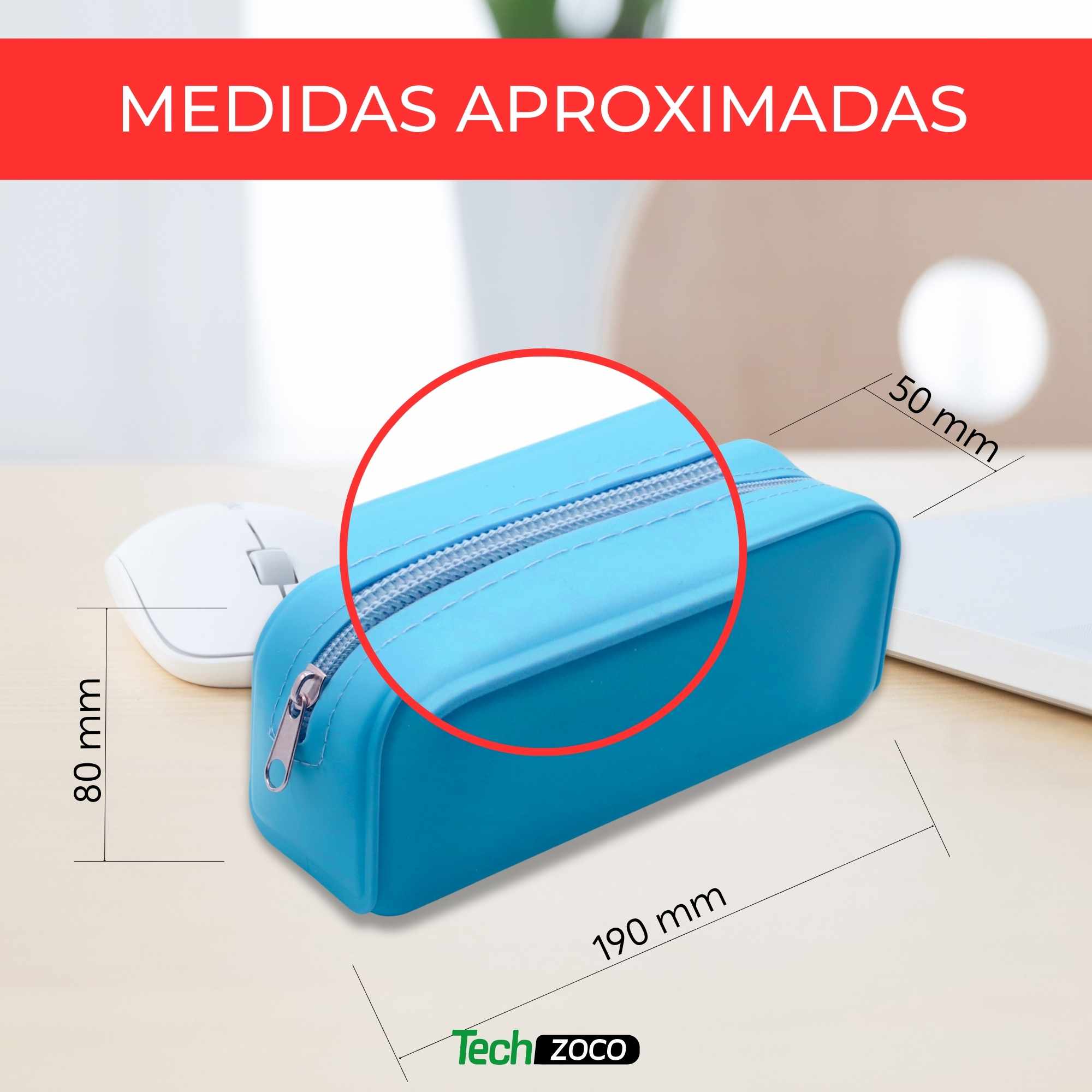 Estuche silicona Fluorescente Azul claro - imagen 5