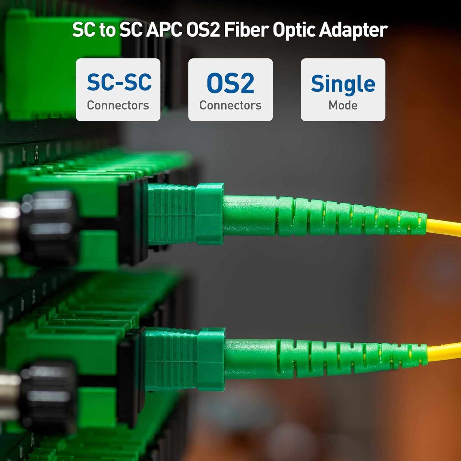 Acoplador de Fibra optica SC-APC monomodo simplex - imagen 2