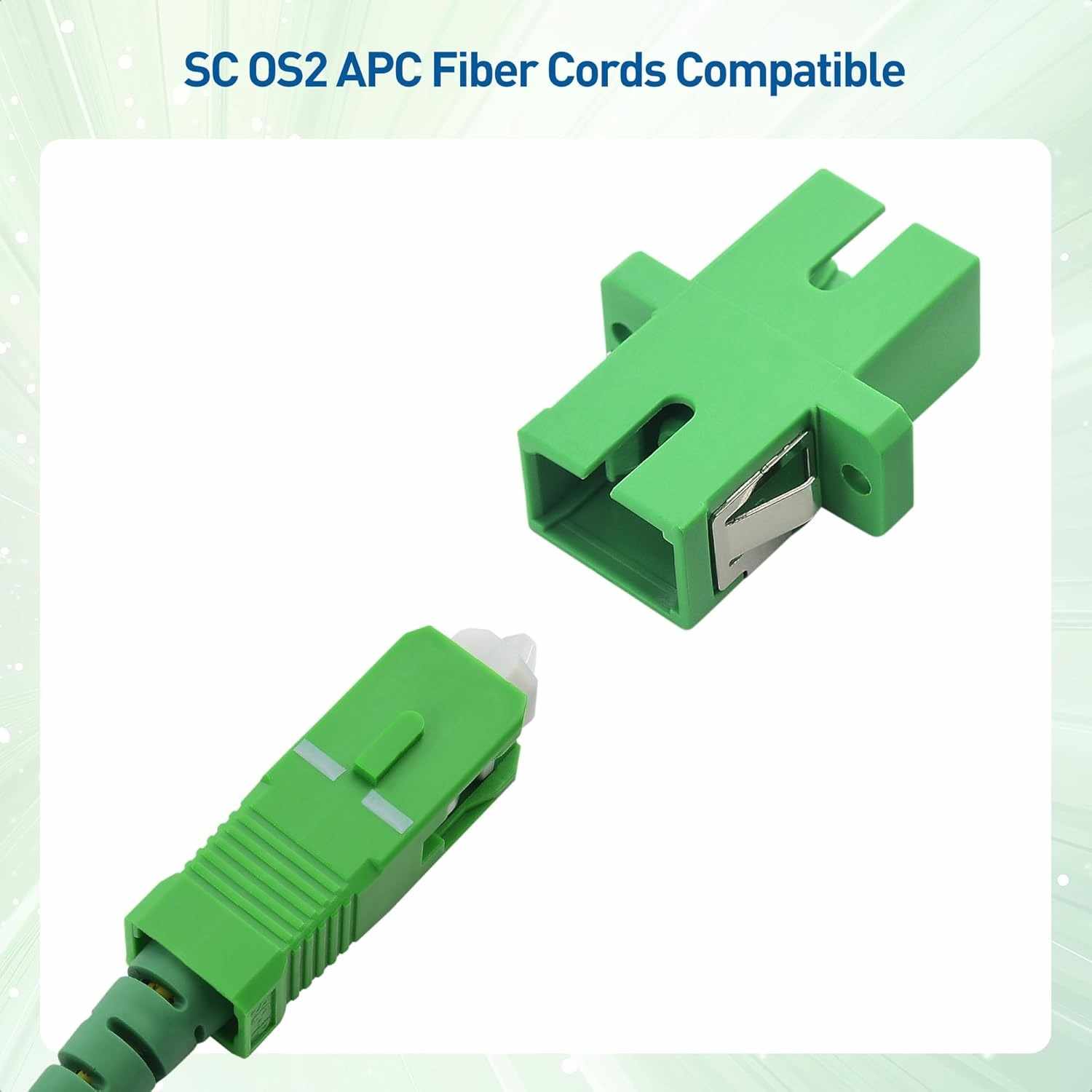 Acoplador de Fibra optica SC-APC monomodo simplex - imagen 6