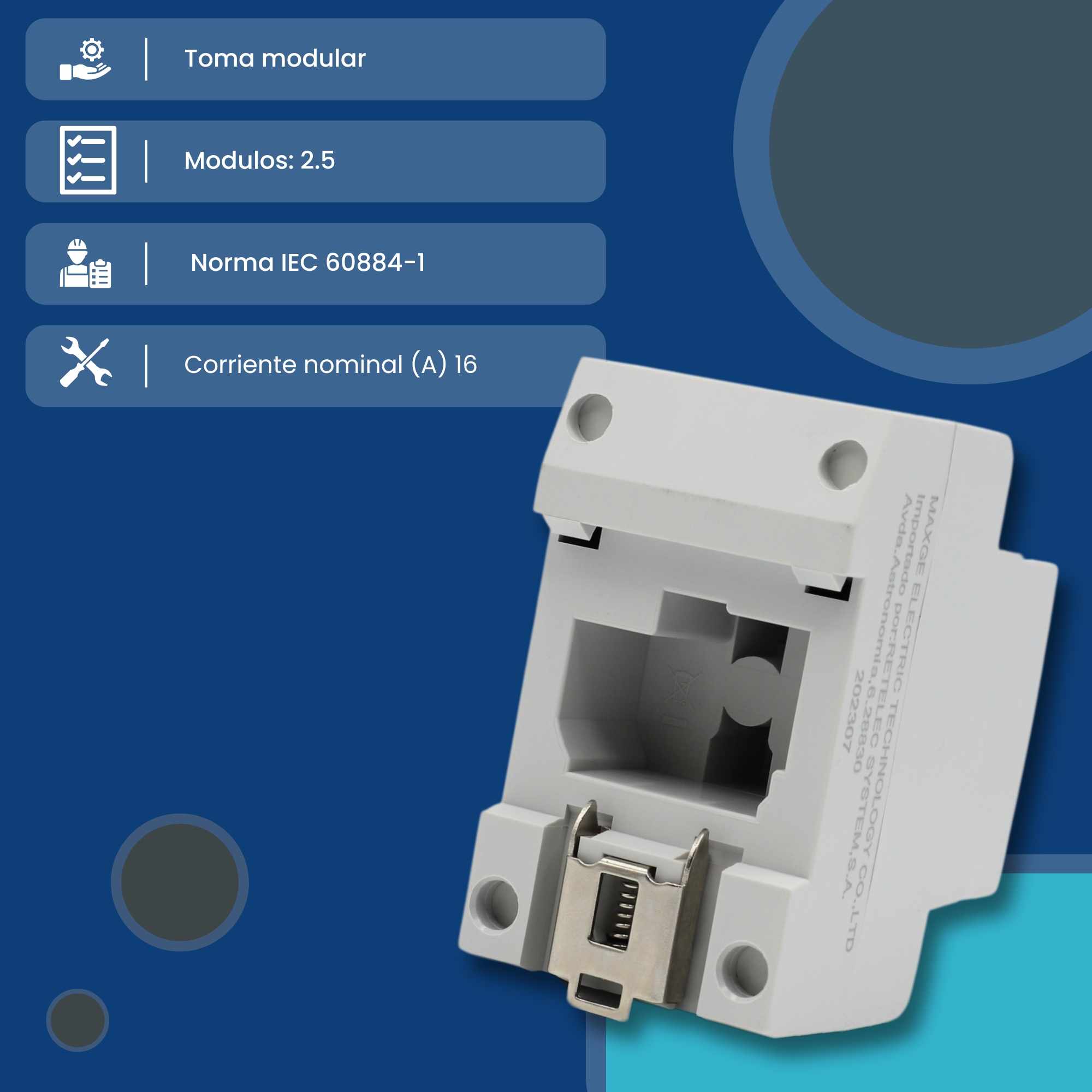 Toma de corriente schuko para cofrets 16A - imagen 4