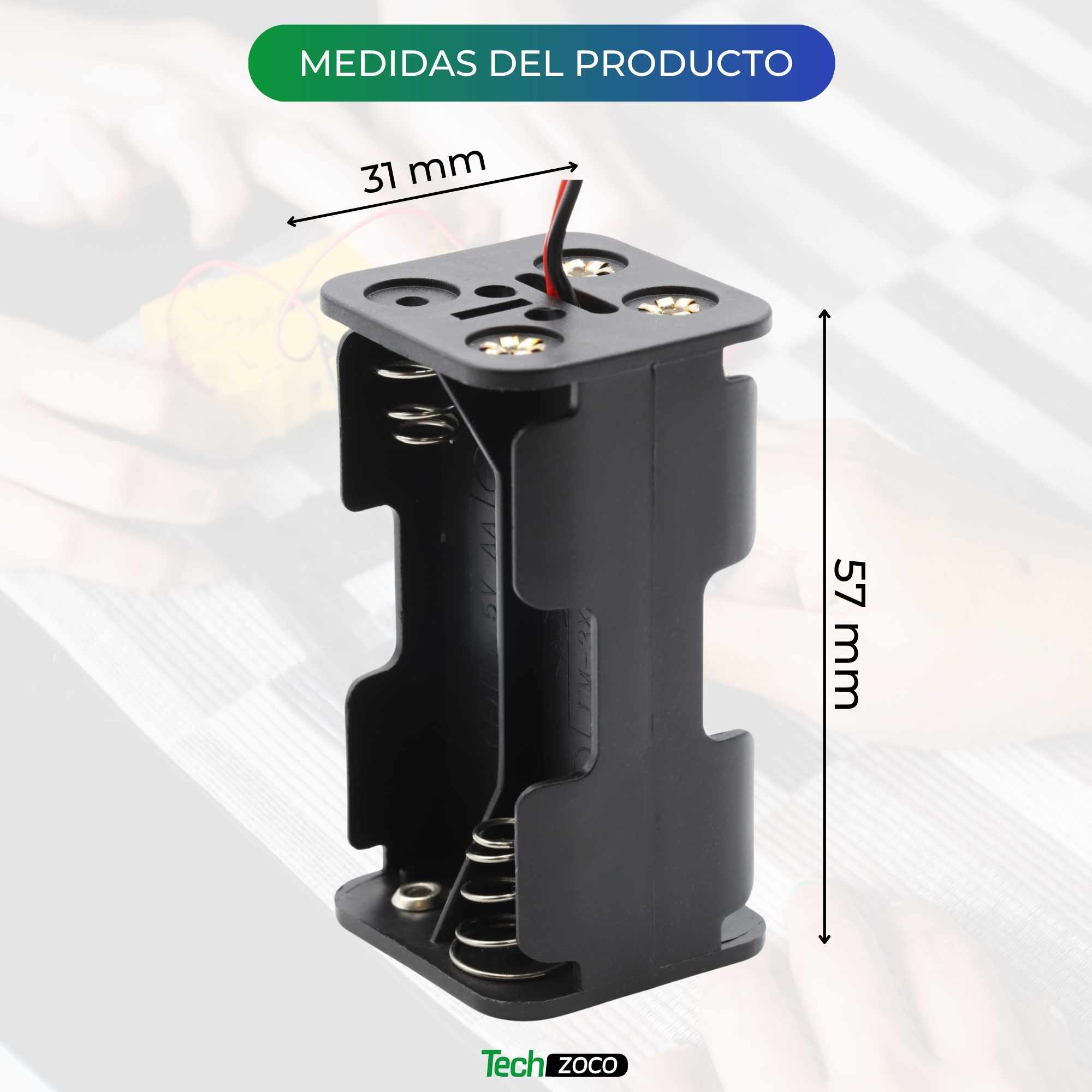 Portapilas para 4 pilas LR6 AA - imagen 4
