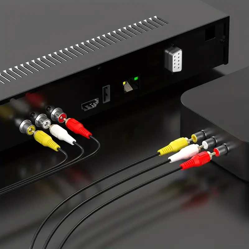 Cable AV 3x RCA macho 3 Metros Negro - imagen 2