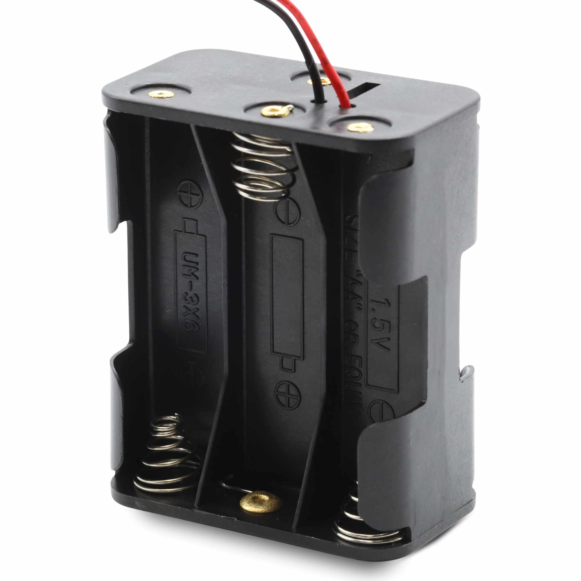 Portapilas para 6 pilas LR6 AA Negro