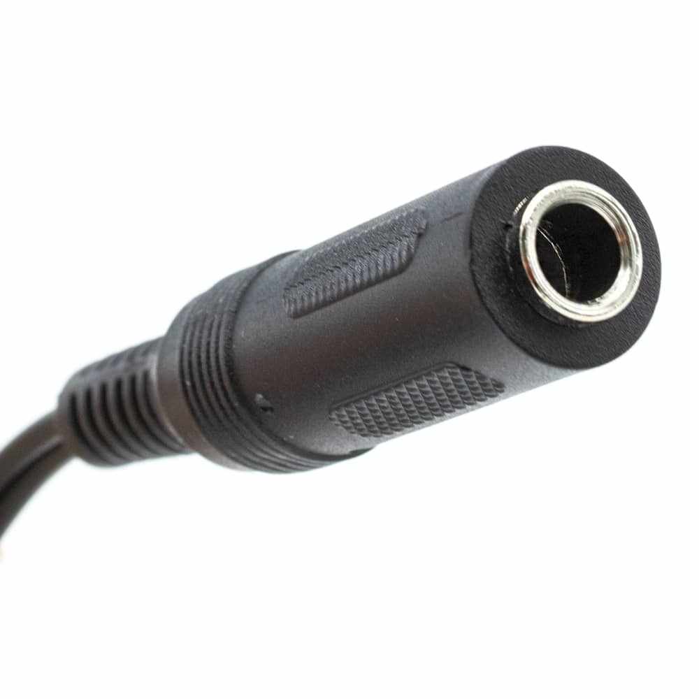 Cable de audio estereo jack 6.35 hembra a jack 3.5 macho 20 cm Negro - imagen 2