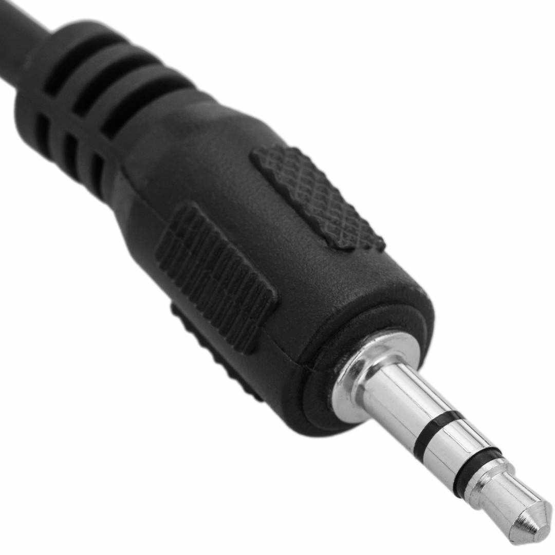 Cable de audio estereo jack 6.35 hembra a jack 3.5 macho 20 cm Negro - imagen 3