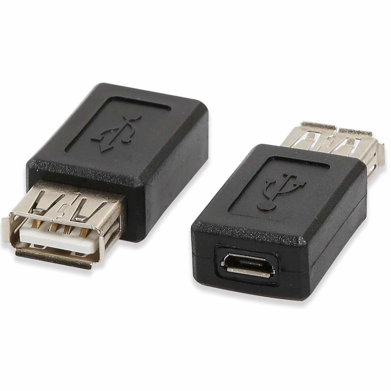 Adaptador micro usb tipo B hembra a USB tipo A hembra Negro - imagen 1