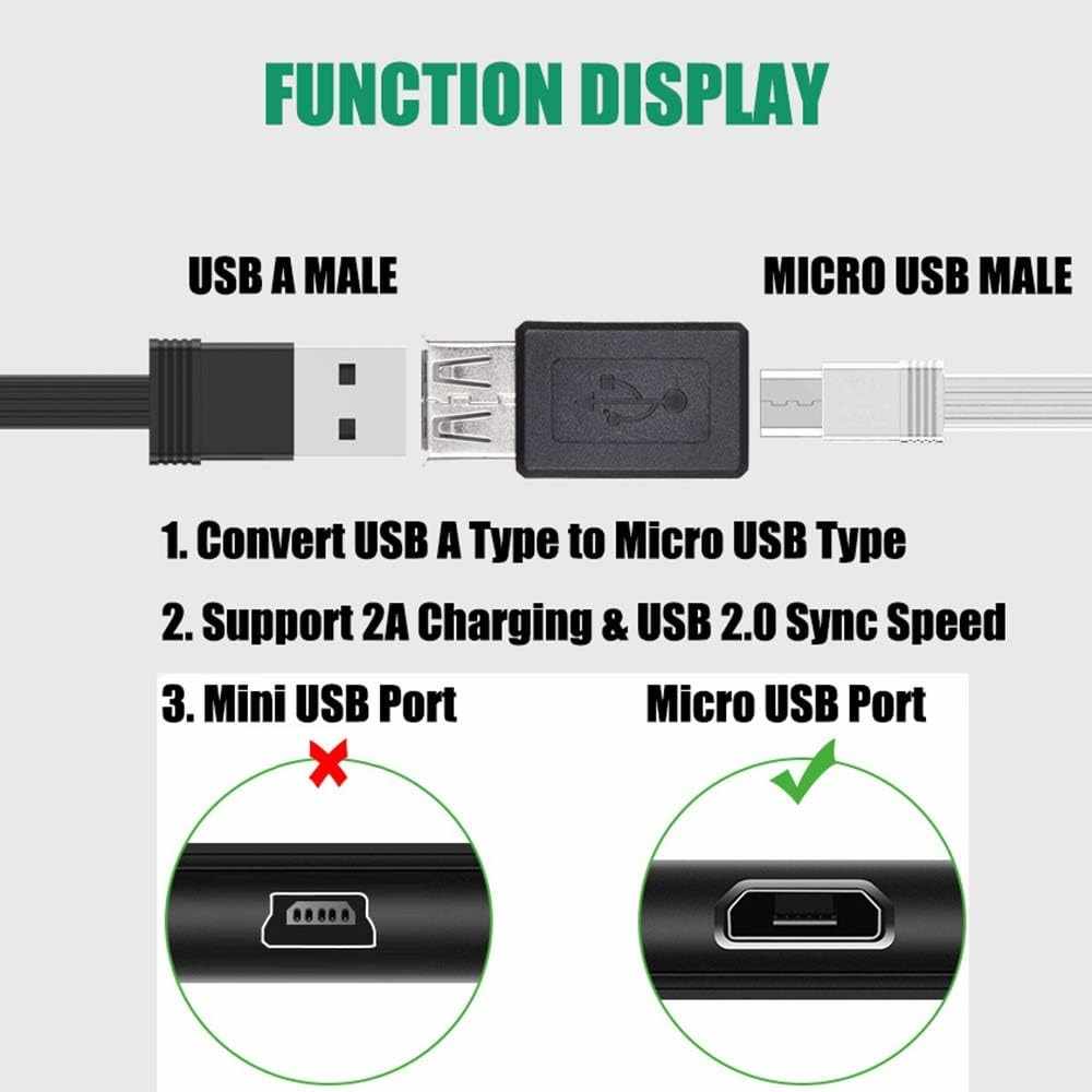 Adaptador micro usb tipo B hembra a USB tipo A hembra Negro - imagen 3