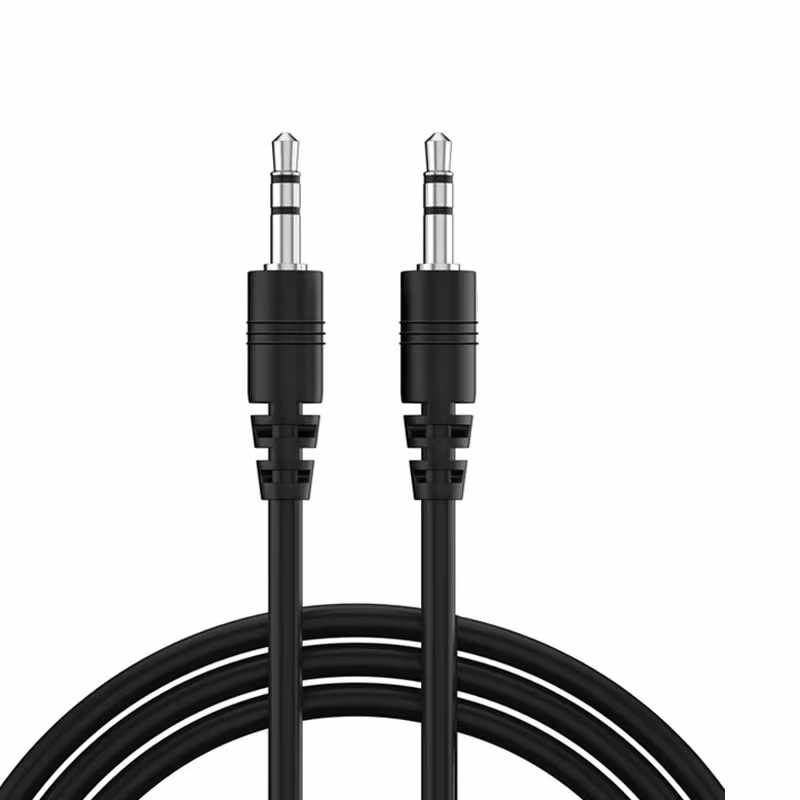 Cable de audio estereo jack 3.5 macho a macho 1.50 Metros Negro