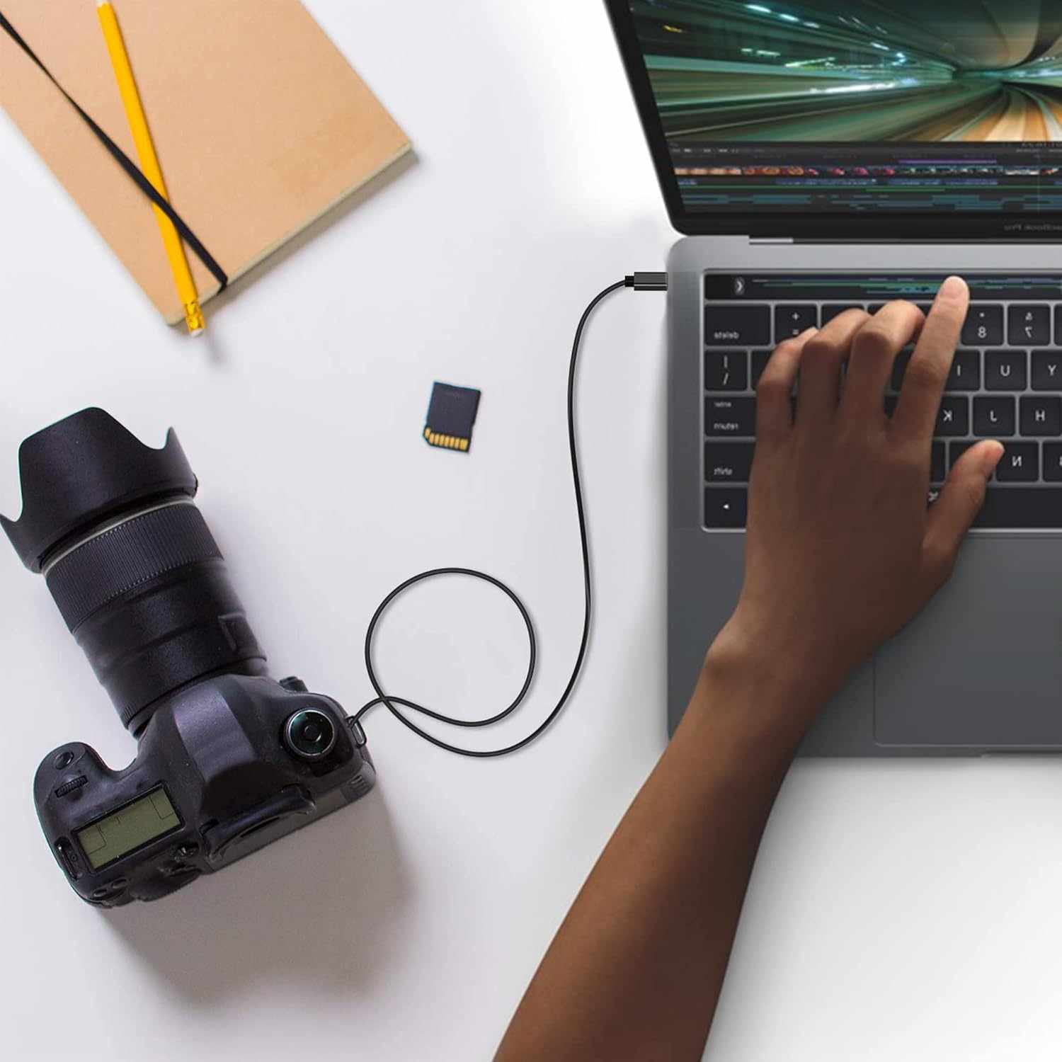 Cable USB-C 3.1 Macho a Mini USB-5pin 2.0 Macho 1 Metros Negro - imagen 4