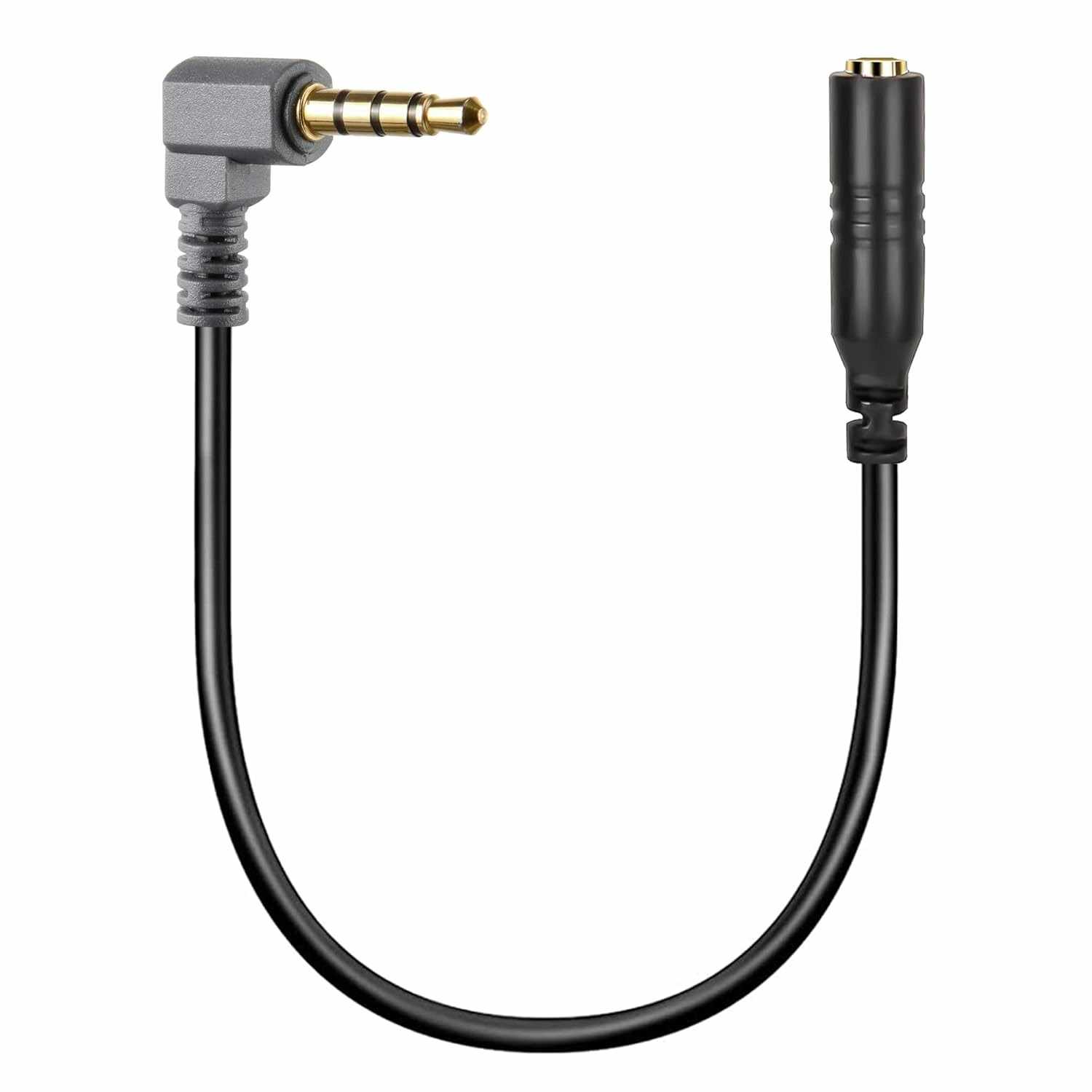 Cable audio estereo jack 2.5 macho 4 pin a jack 3.5 hembra 15 cm - imagen 1