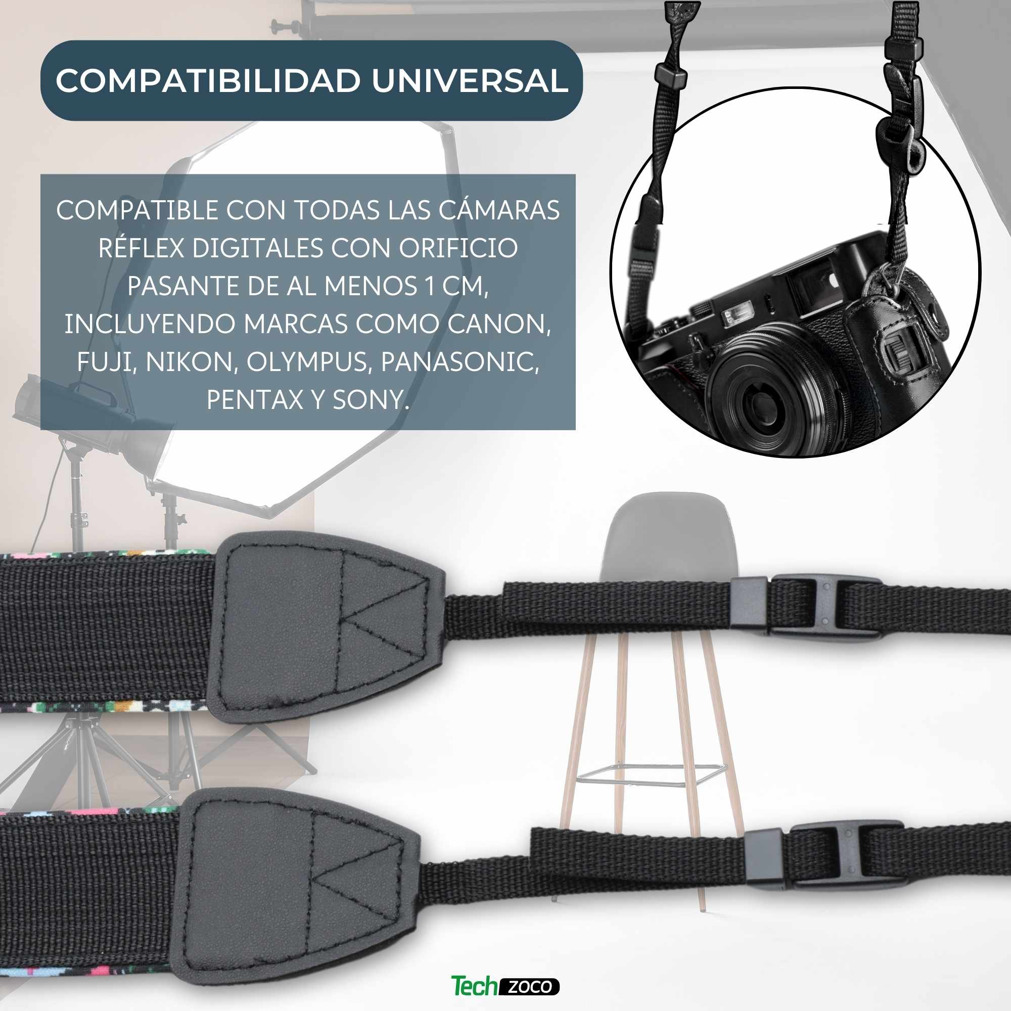 Correa para camara DSLR Compatible con Nikon Canon Sony v4 - imagen 3