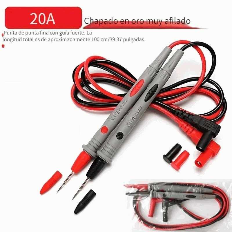 Sonda cable de prueba multimetro digital 1000v 1 Metro 20 A - imagen 2