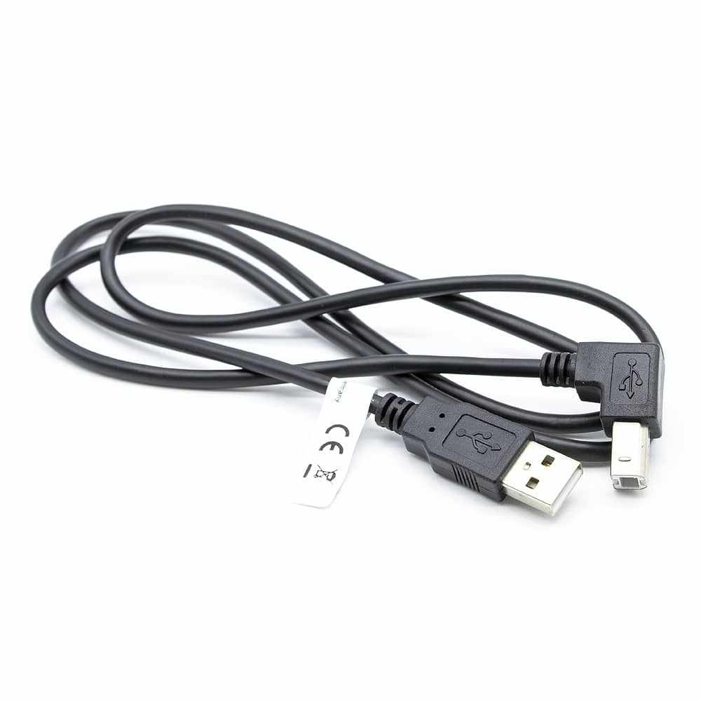 Cable USB 2.0 para impresora tipo B macho acodado 90 1 Metros Negro - imagen 4