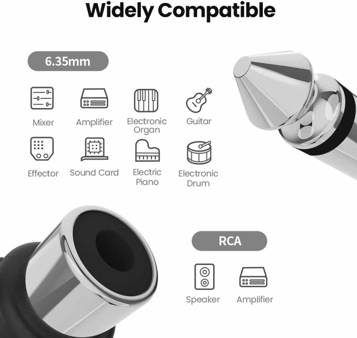 Adaptador Jack 6.5 mm A RCA mono - imagen 2
