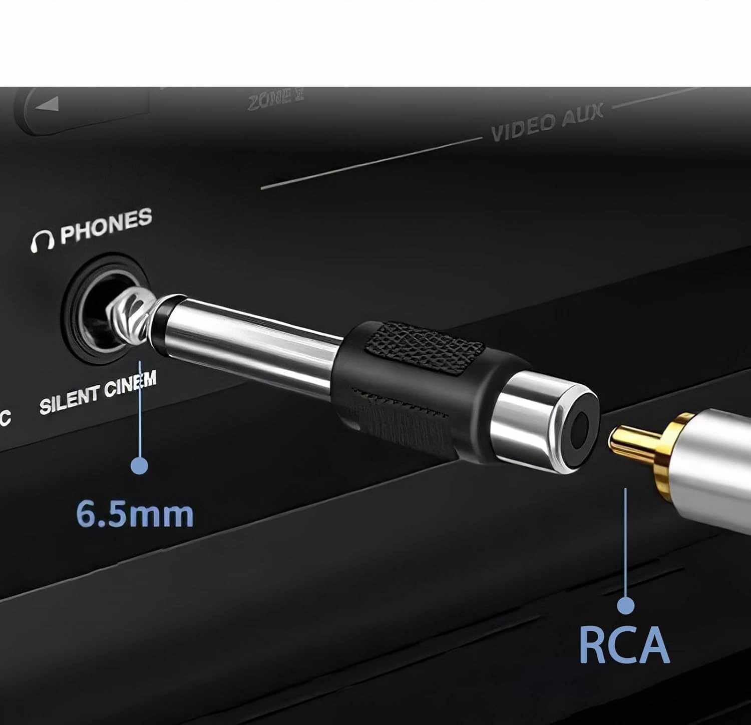 Adaptador Jack 6.5 mm A RCA mono - imagen 3