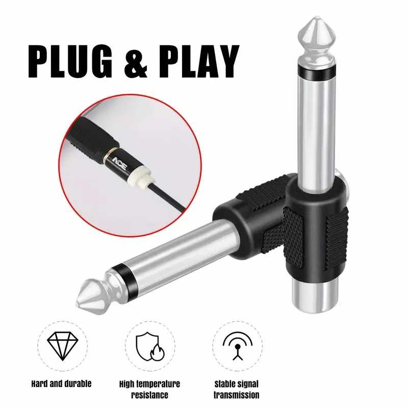 Adaptador Jack 6.5 mm A RCA mono - imagen 4