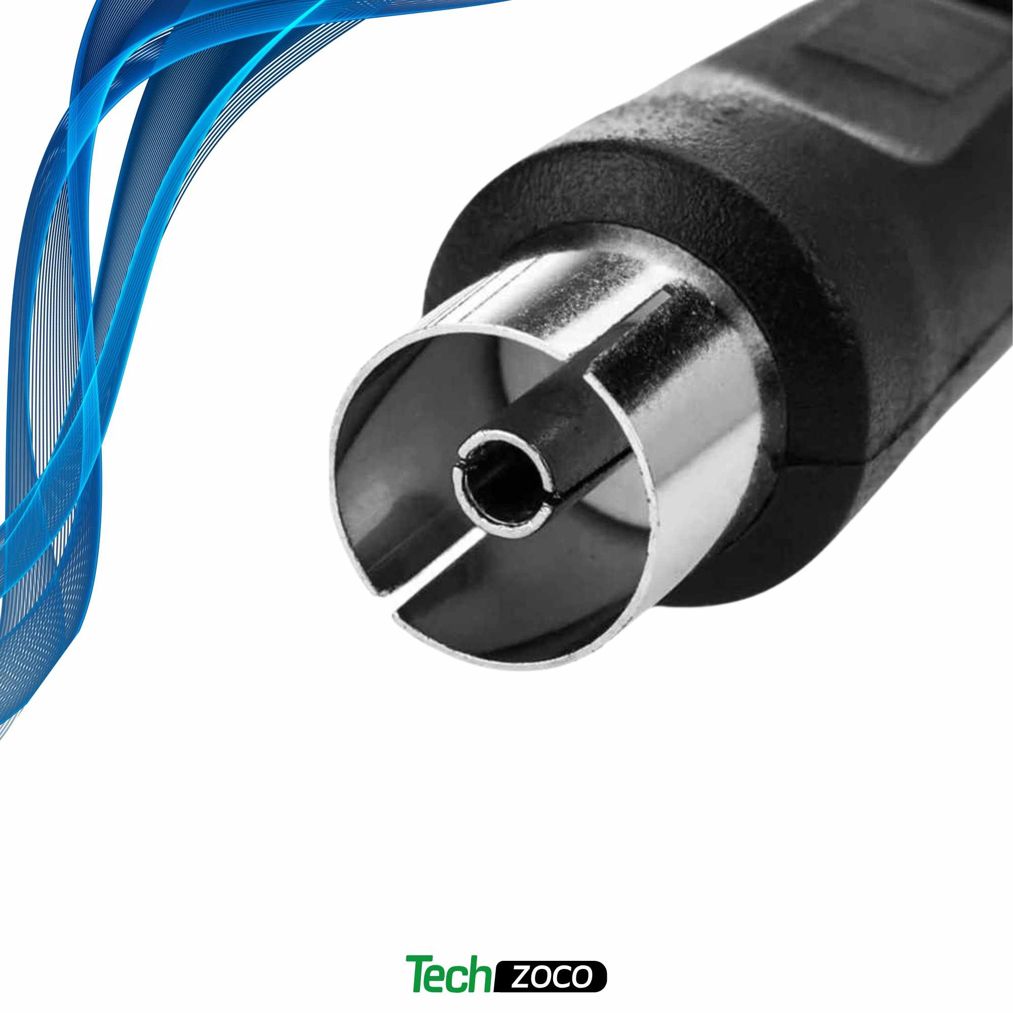 Cable antena de TV de 75 Ohm acodado 1.50 metros negro - imagen 4