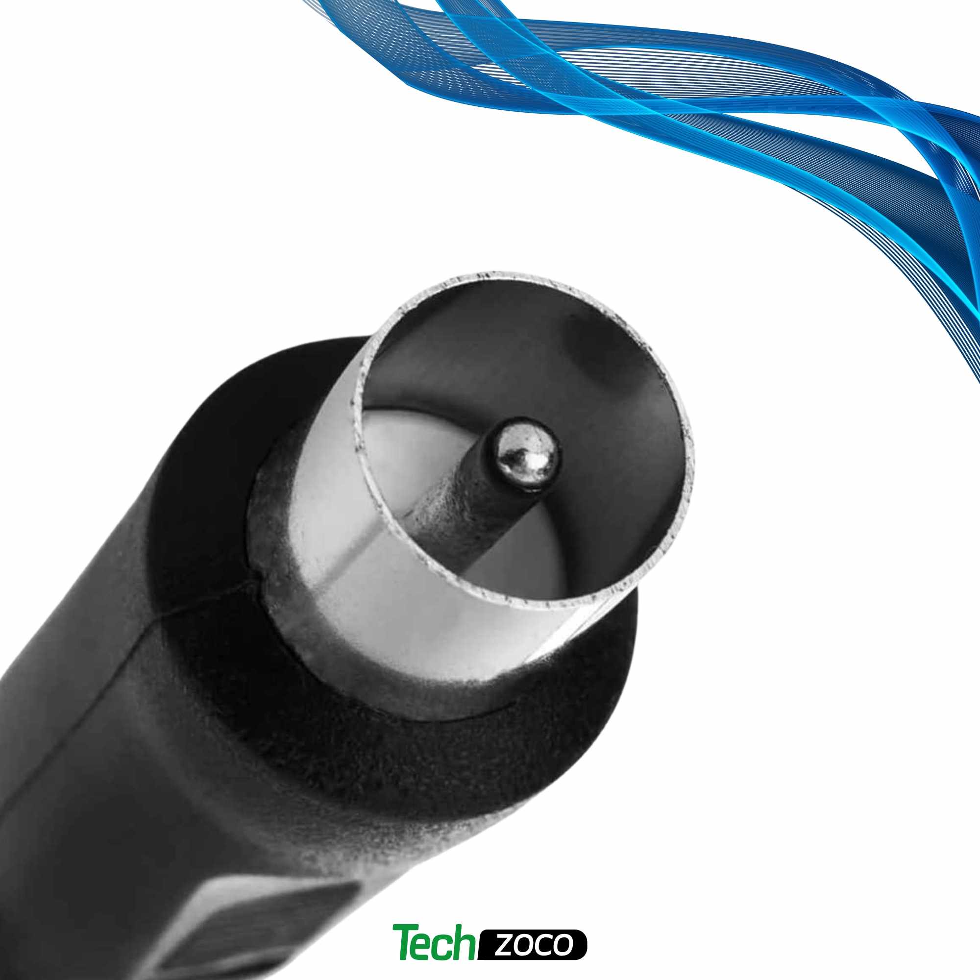 Cable antena de TV de 75 Ohm acodado 1.50 metros negro - imagen 6