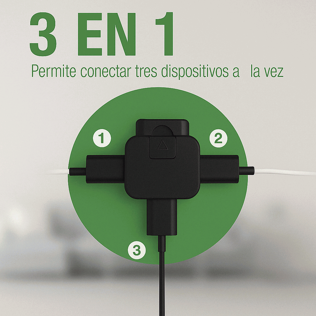 Adaptador enchufe Plano de Toma de Pared Negro 10 A - imagen 5