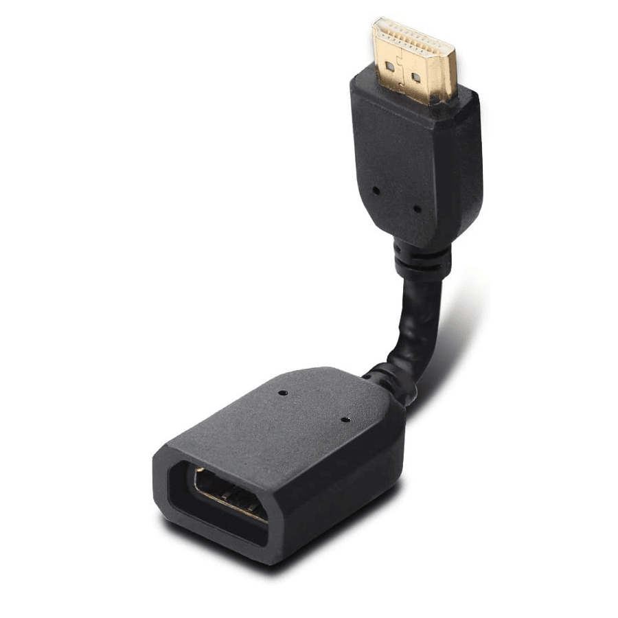 Cable extension HDMI macho a hembra 10 cm Negro - imagen 1