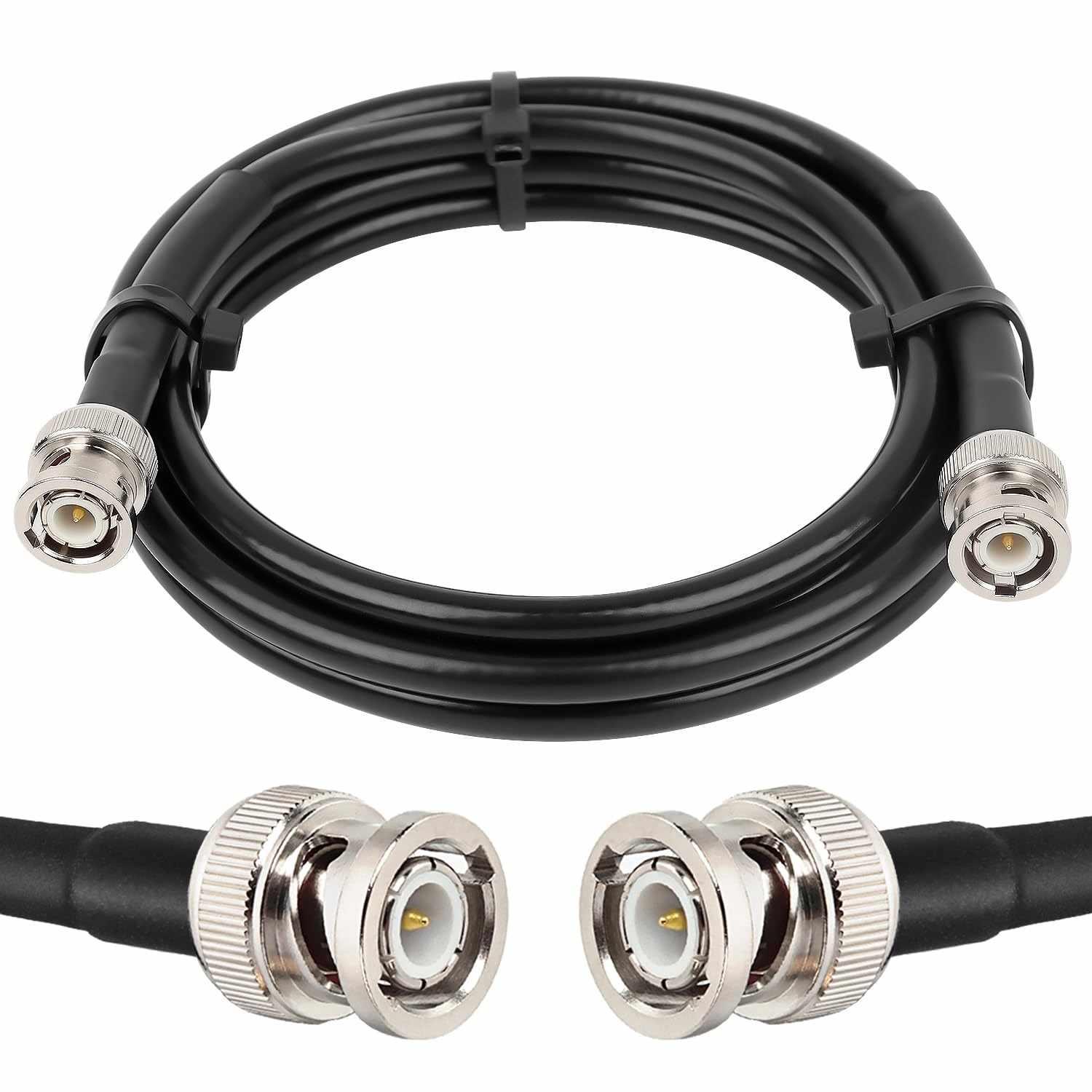 Cable BNC macho RG 59 2 Metros Negro - imagen 1