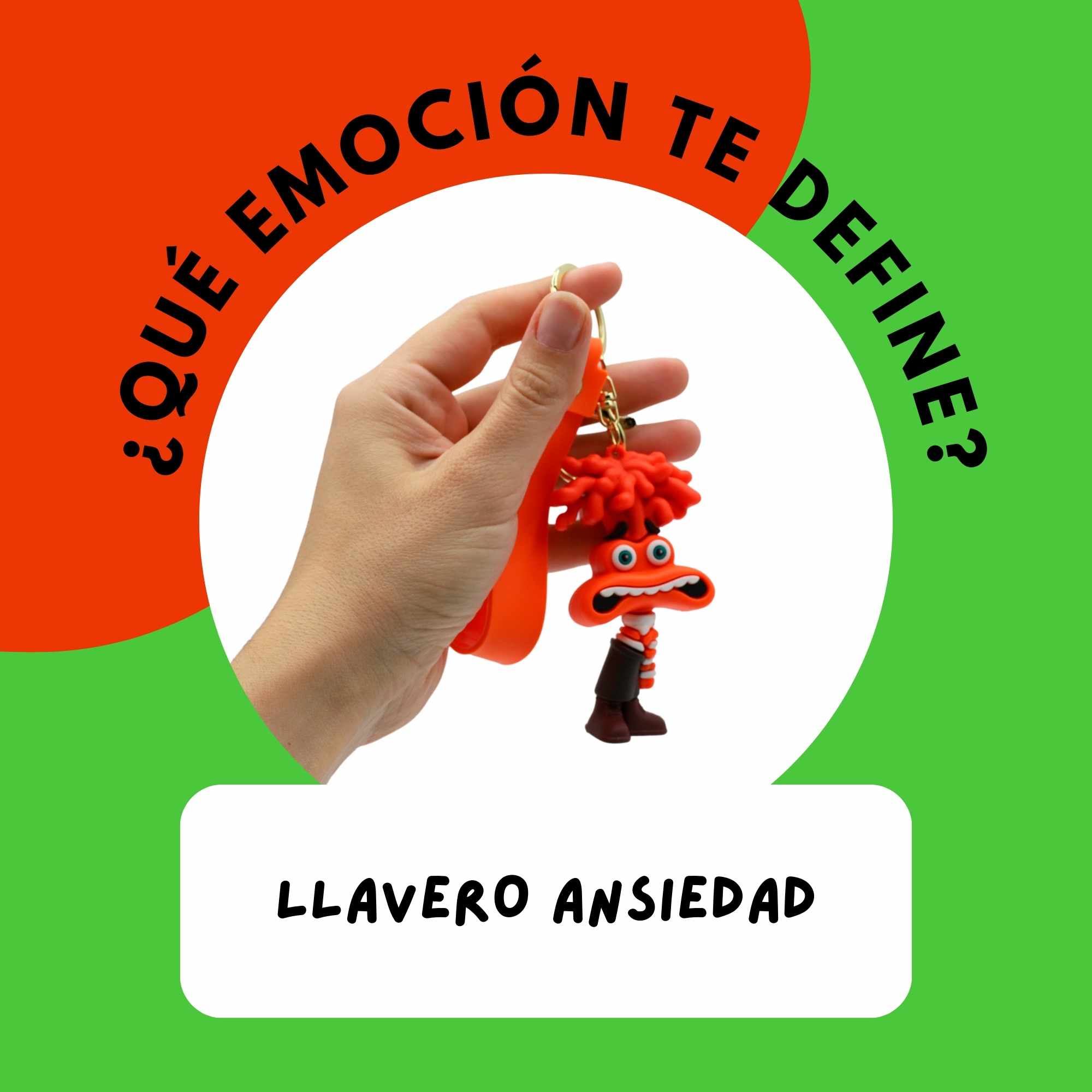 Llavero Inside Out personaje ansiedad silicona - imagen 3