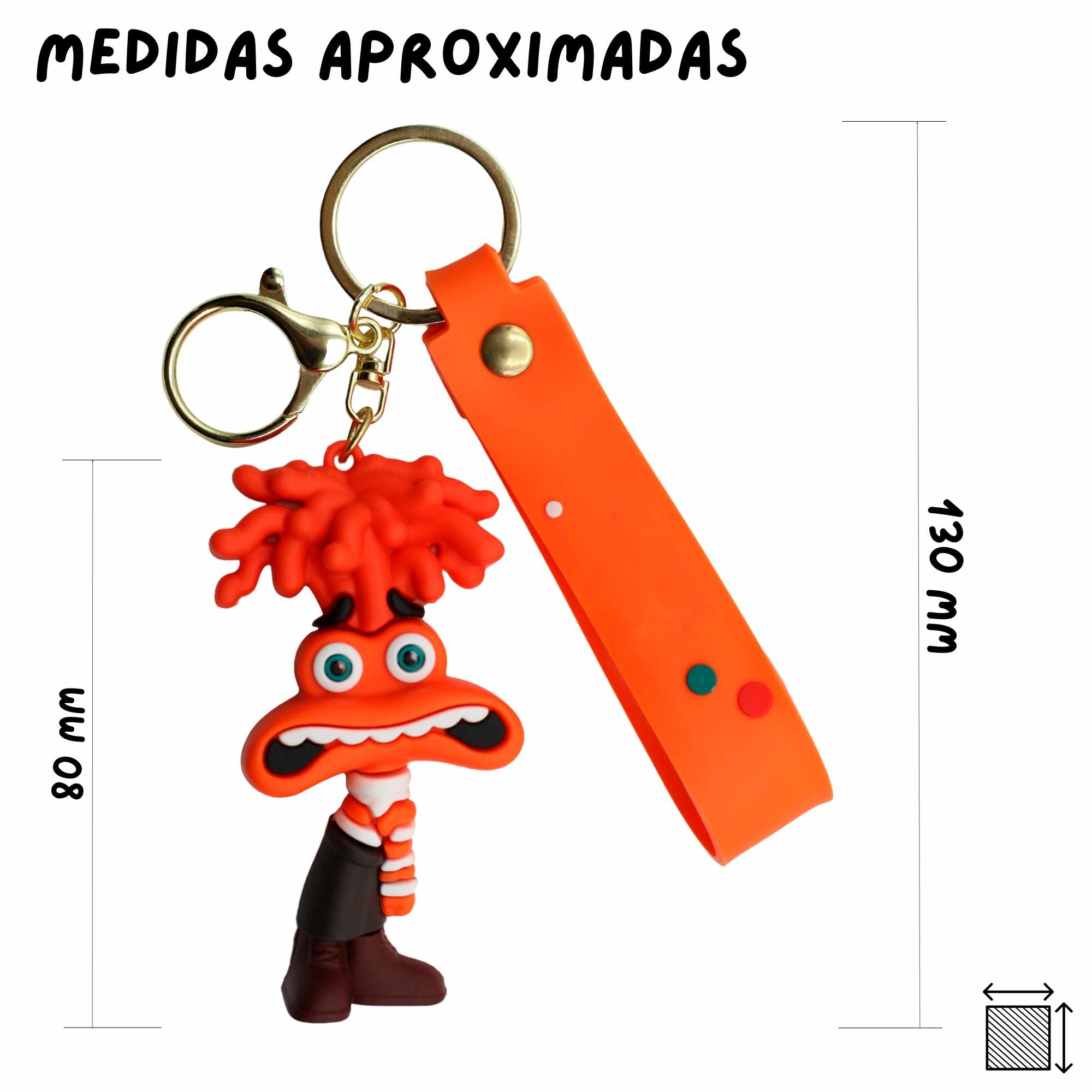 Llavero Inside Out personaje ansiedad silicona - imagen 5