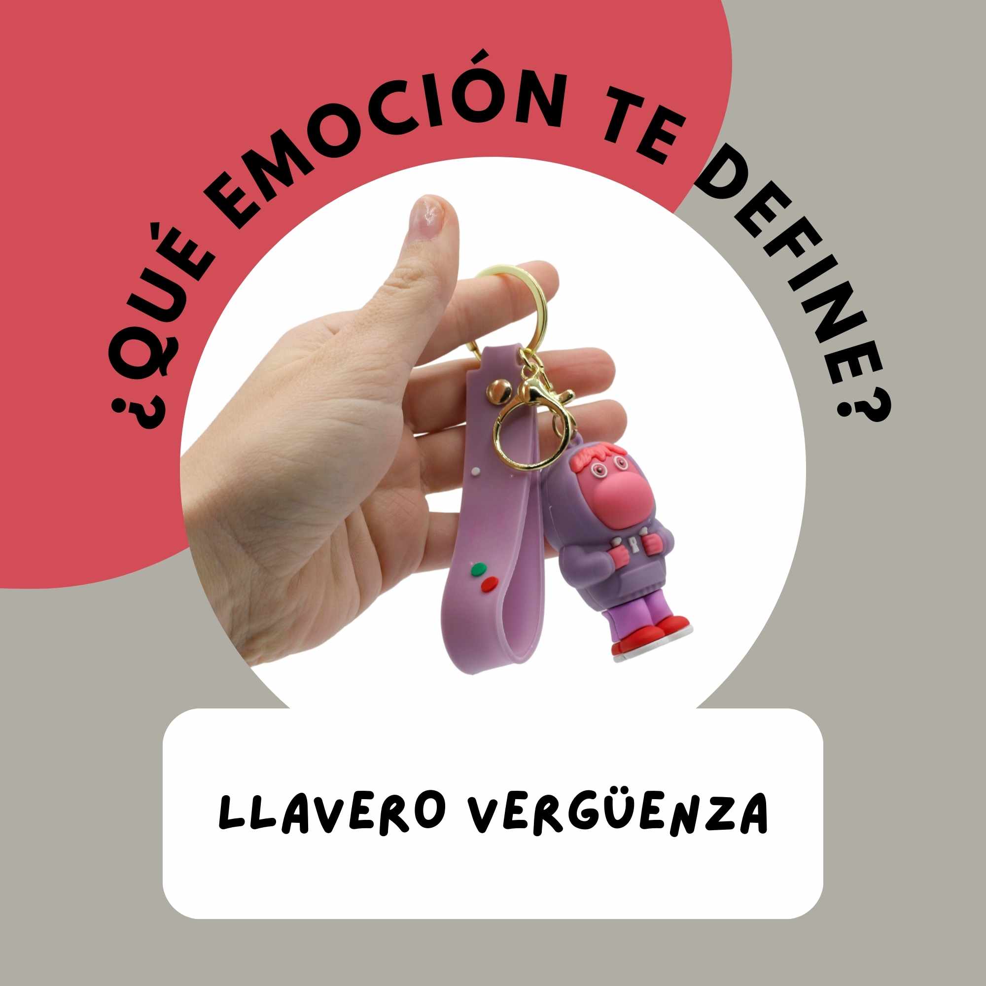 Llavero Inside Out personaje verguenza silicona - imagen 4