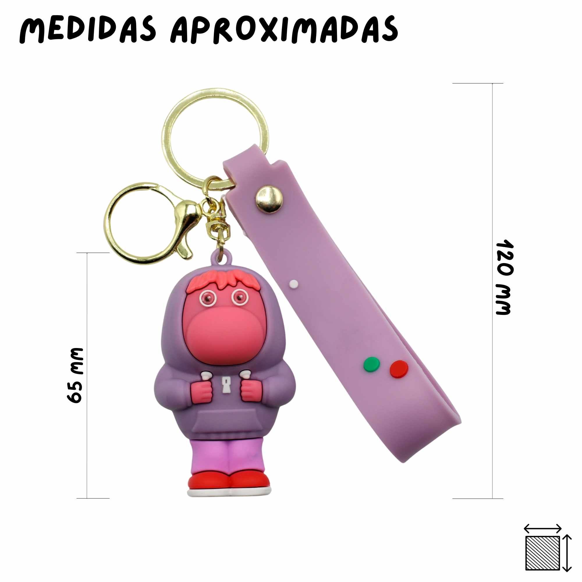 Llavero Inside Out personaje verguenza silicona - imagen 5