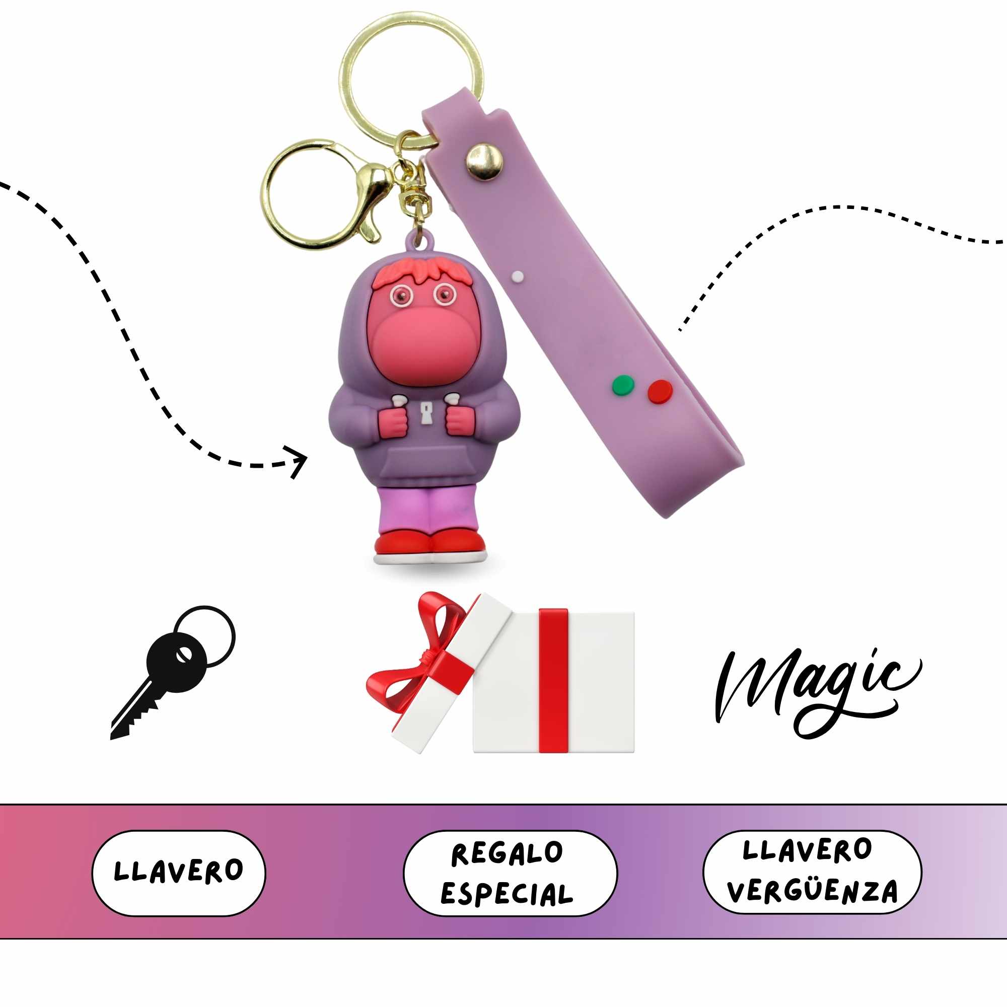 Llavero Inside Out personaje verguenza silicona - imagen 6
