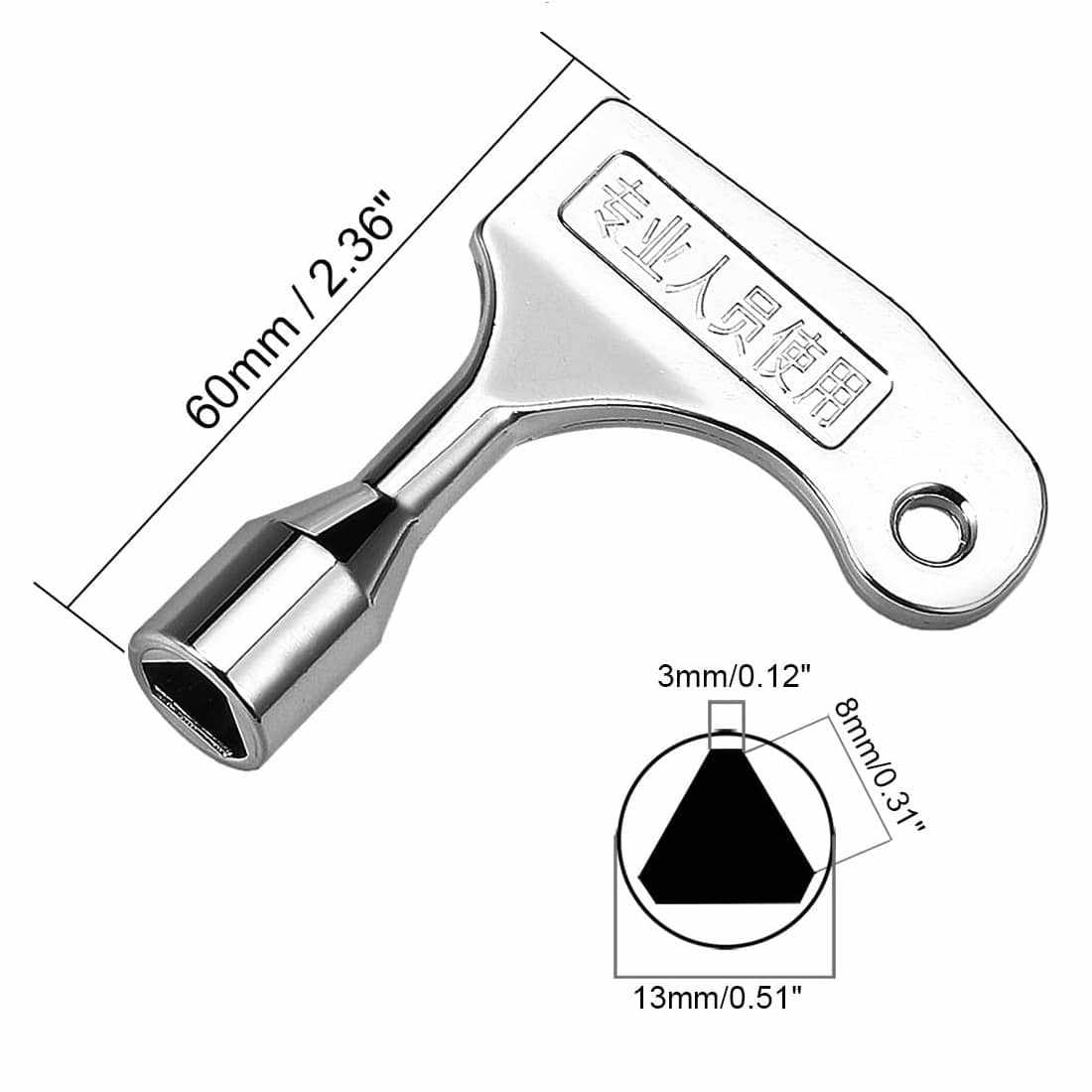Llave triangular de 8 mm ascensor elevador - imagen 5