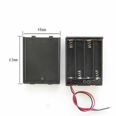 Portapilas para 4 pilas LR3 AAA con interruptor - imagen 2