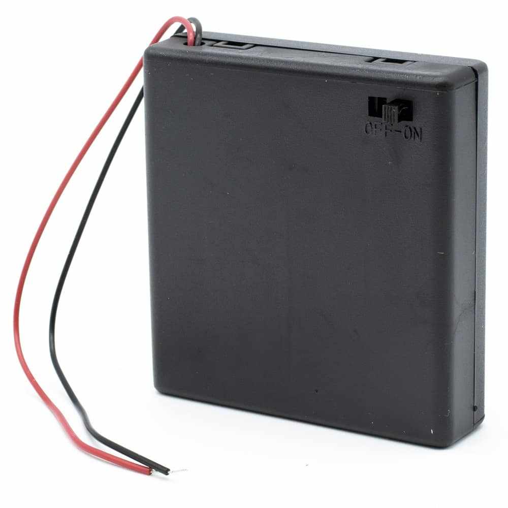 Portapilas para 4 pilas LR3 AAA con interruptor - imagen 4