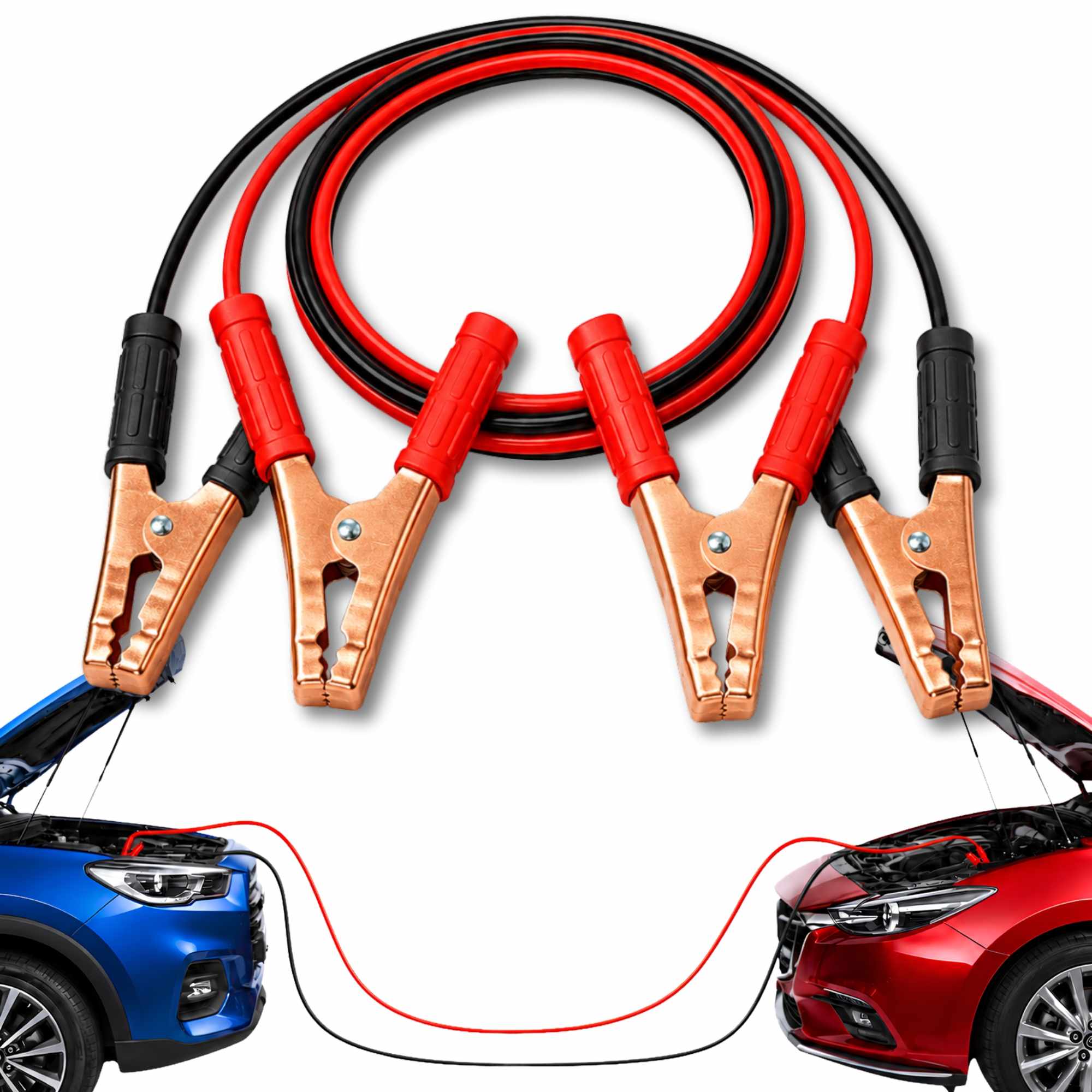 Pinzas de bateria de Coche y Motos 2.5 M rojo-negro 1200 A