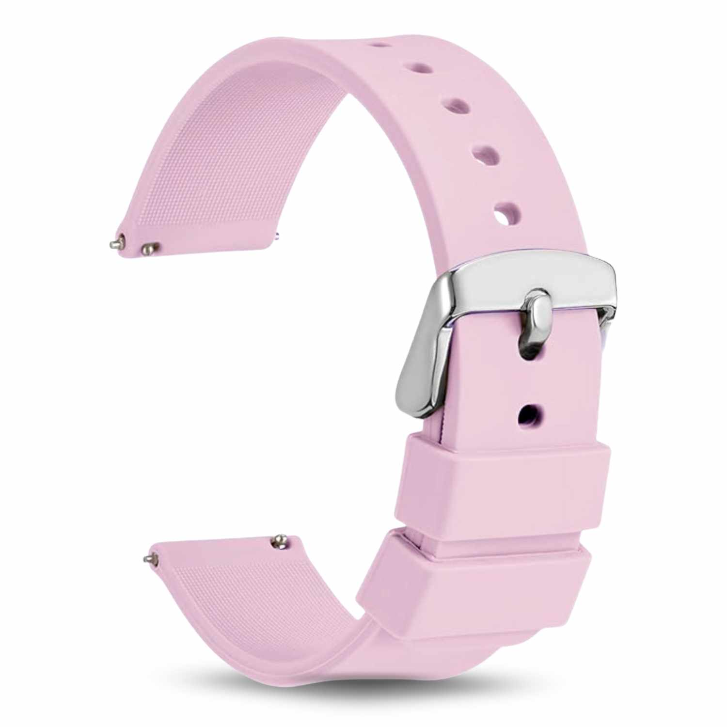 Correa reloj silicona liberacion rapida 20 mm Rosa claro - imagen 1