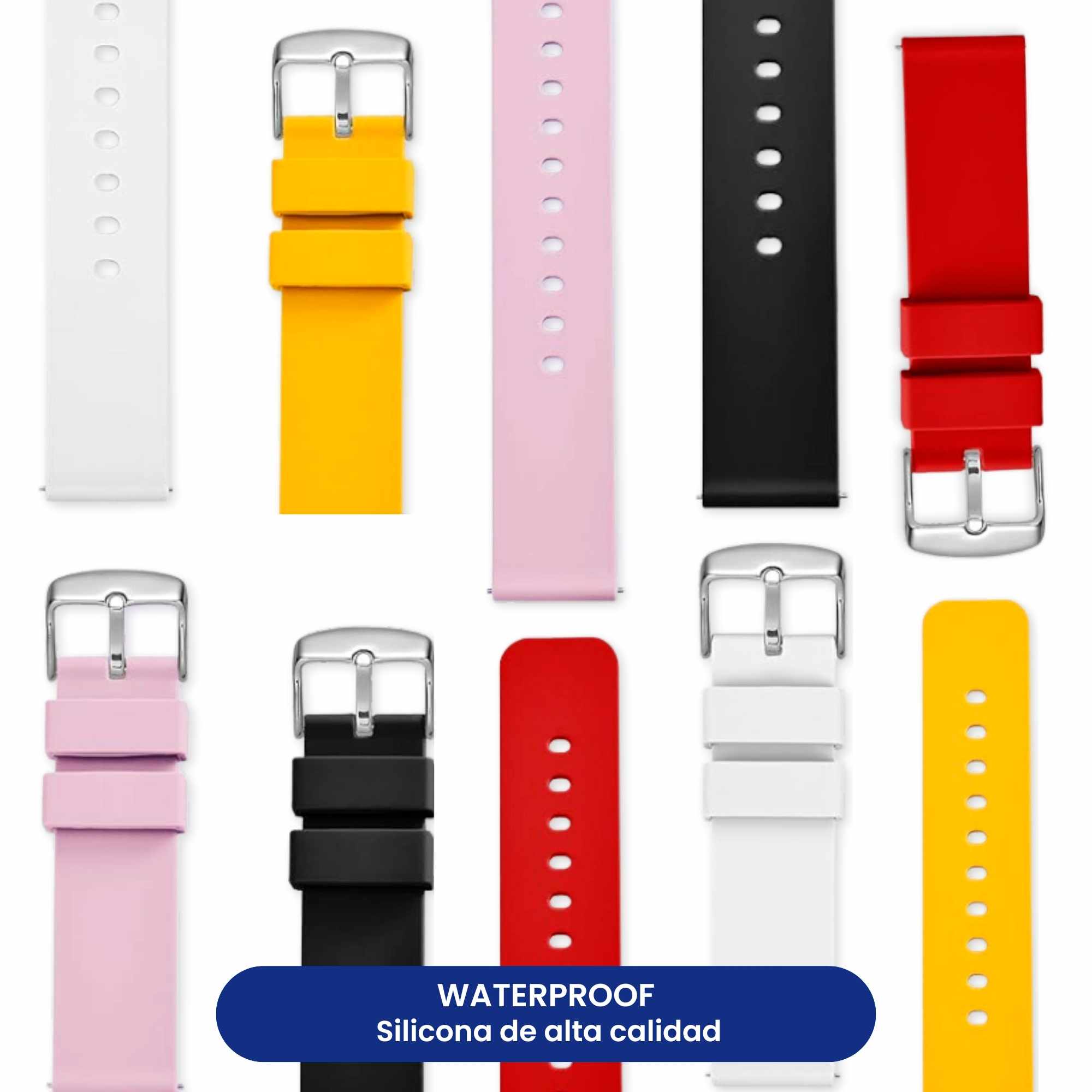 Correa reloj silicona liberacion rapida 20 mm Rosa claro - imagen 5