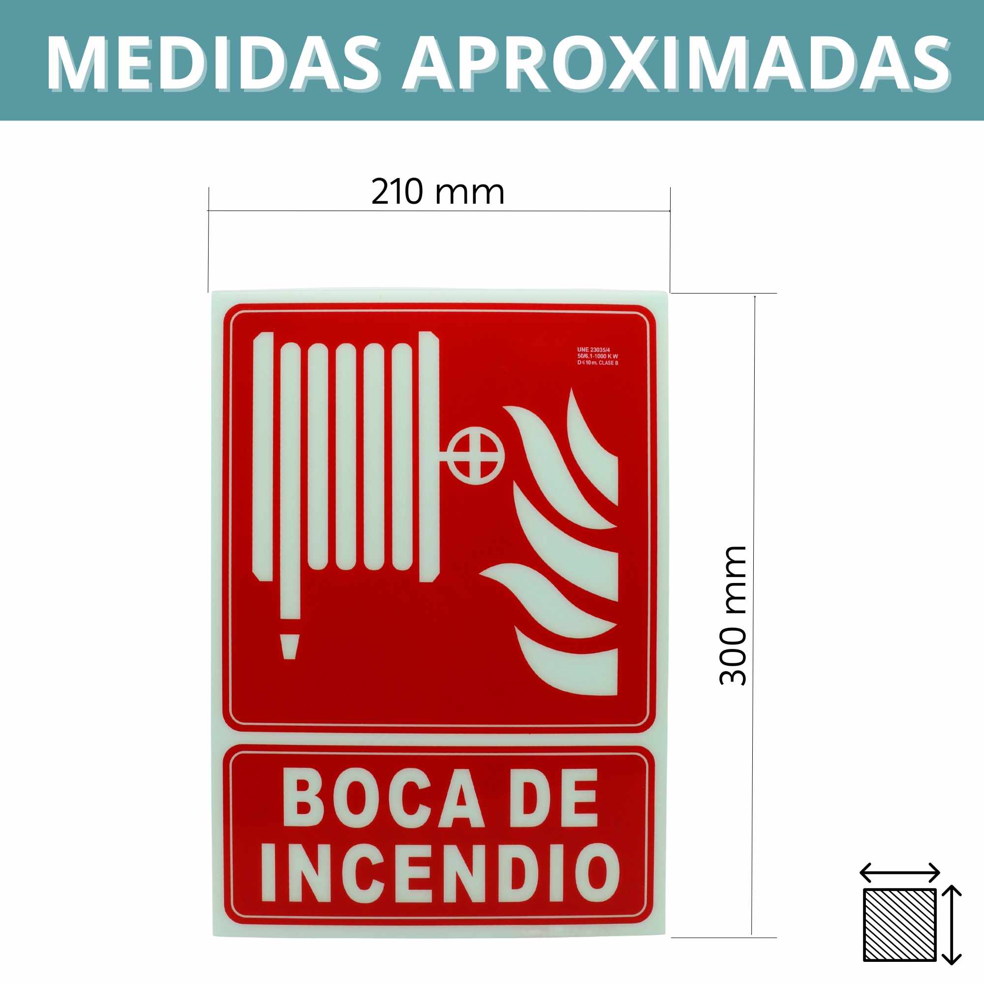 Señal boca de incendio homologada PVC 21x30cm - imagen 4
