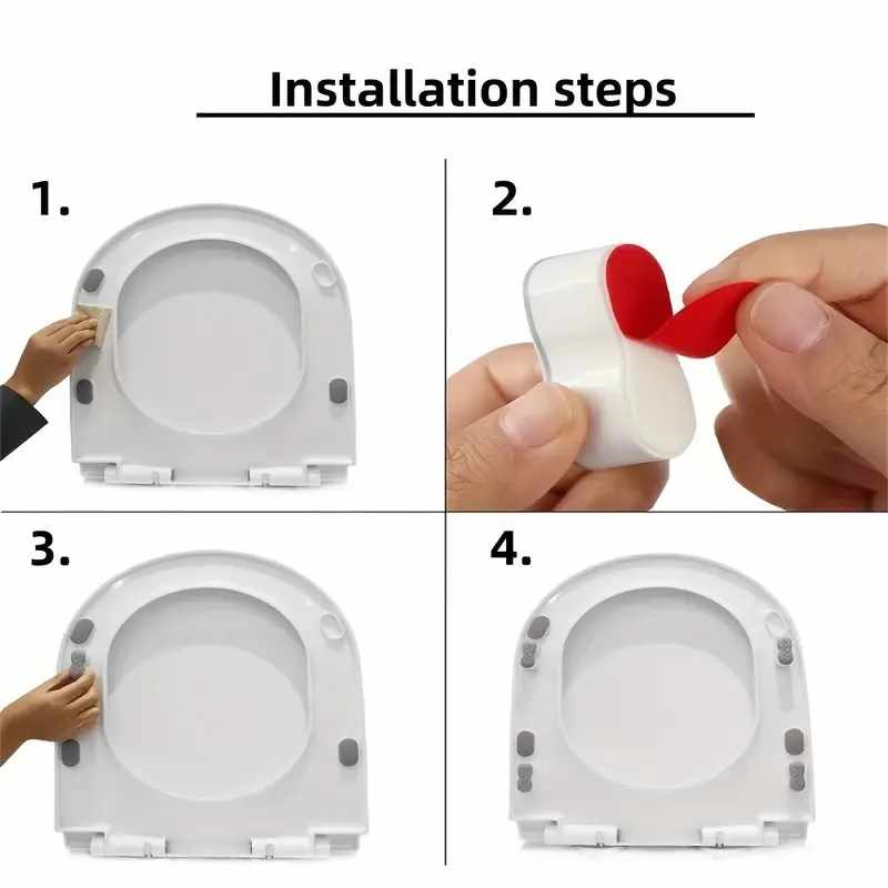 Amortiguadores Autoadhesivos para Tapa de Inodoro 4 uds - imagen 4