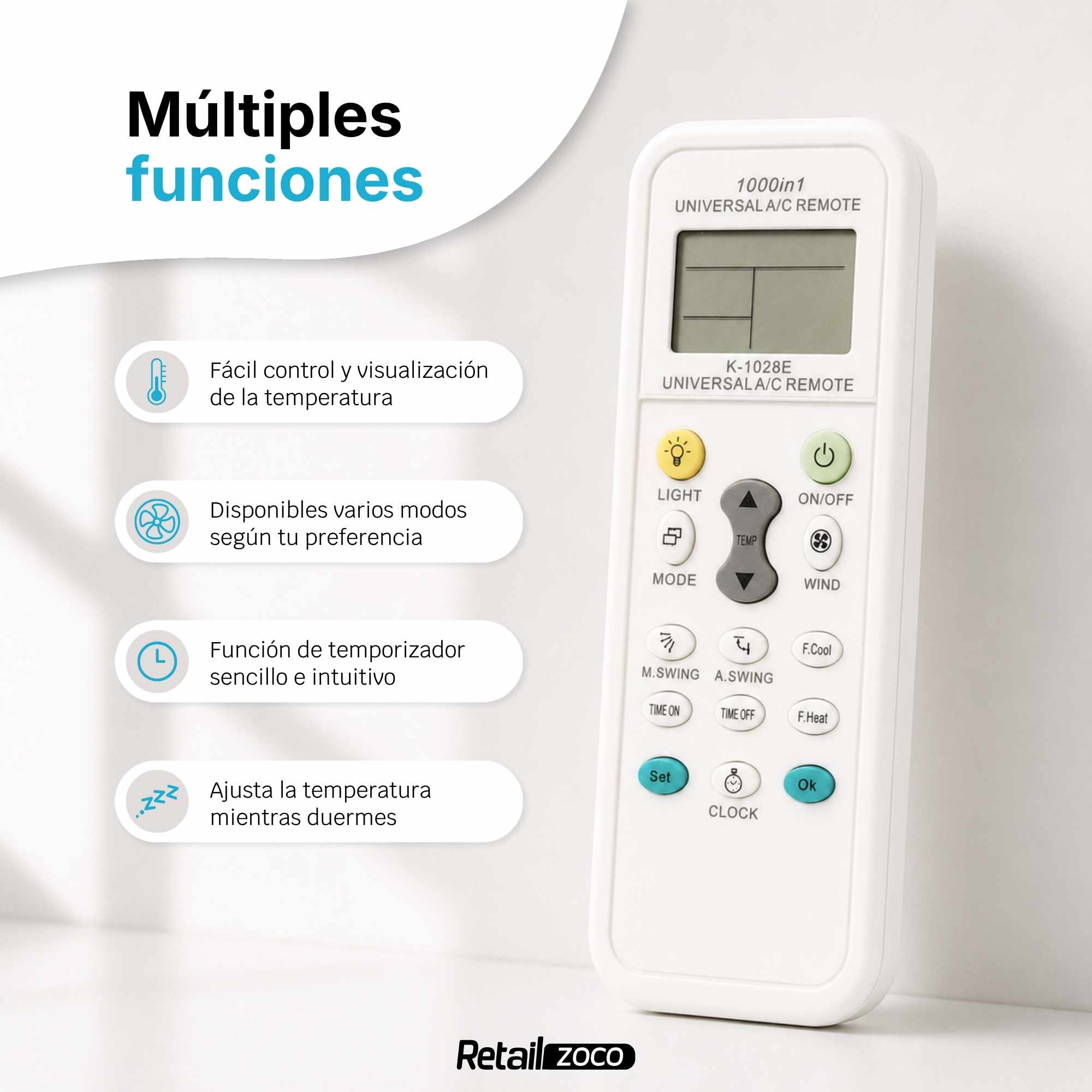 Mando Universal para Aire Acondicionado 1028E - imagen 3