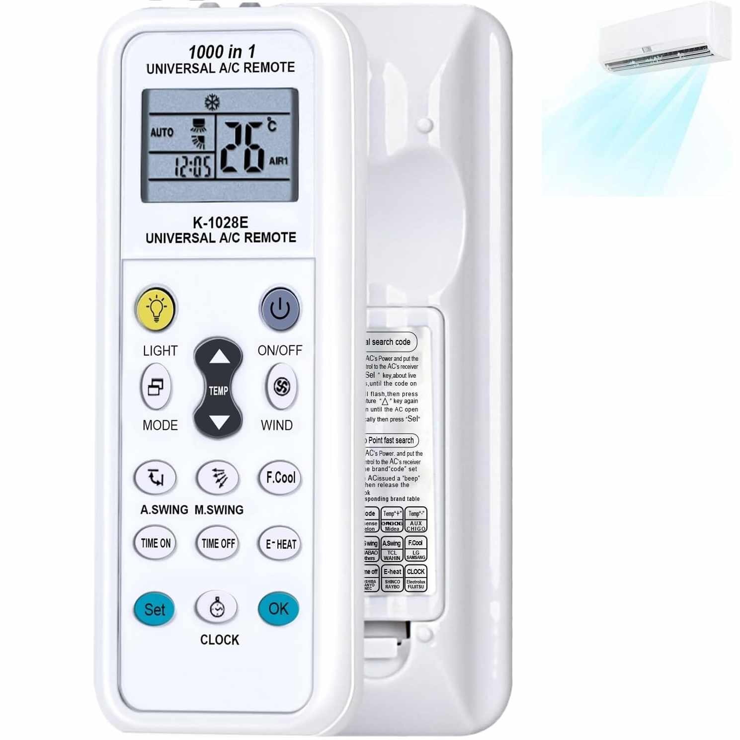 Mando Universal para Aire Acondicionado 1028E
