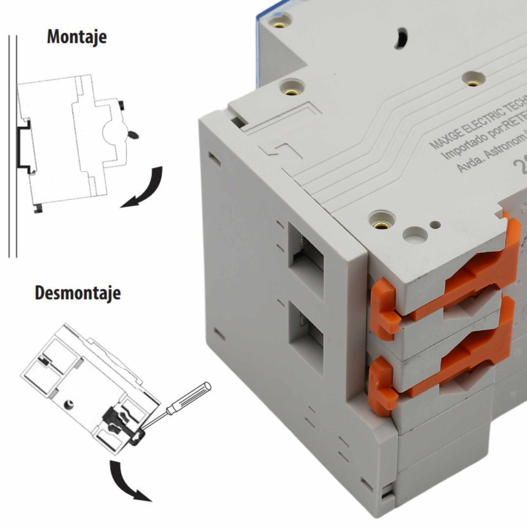 Protector sobretensiones monofasico 2P Clase C 6kA 25 A - imagen 5