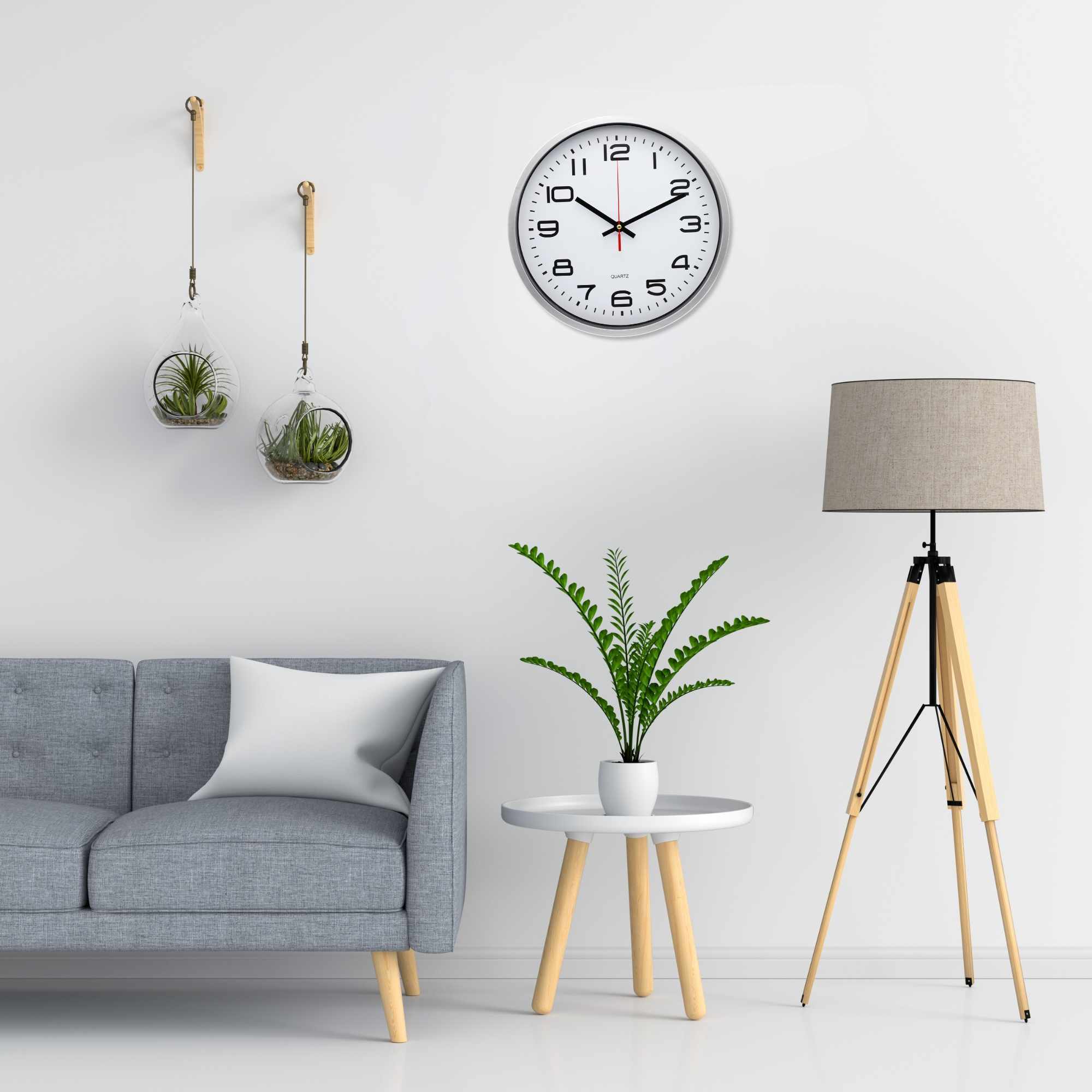 Reloj de pared 25 cm Blanco - imagen 2