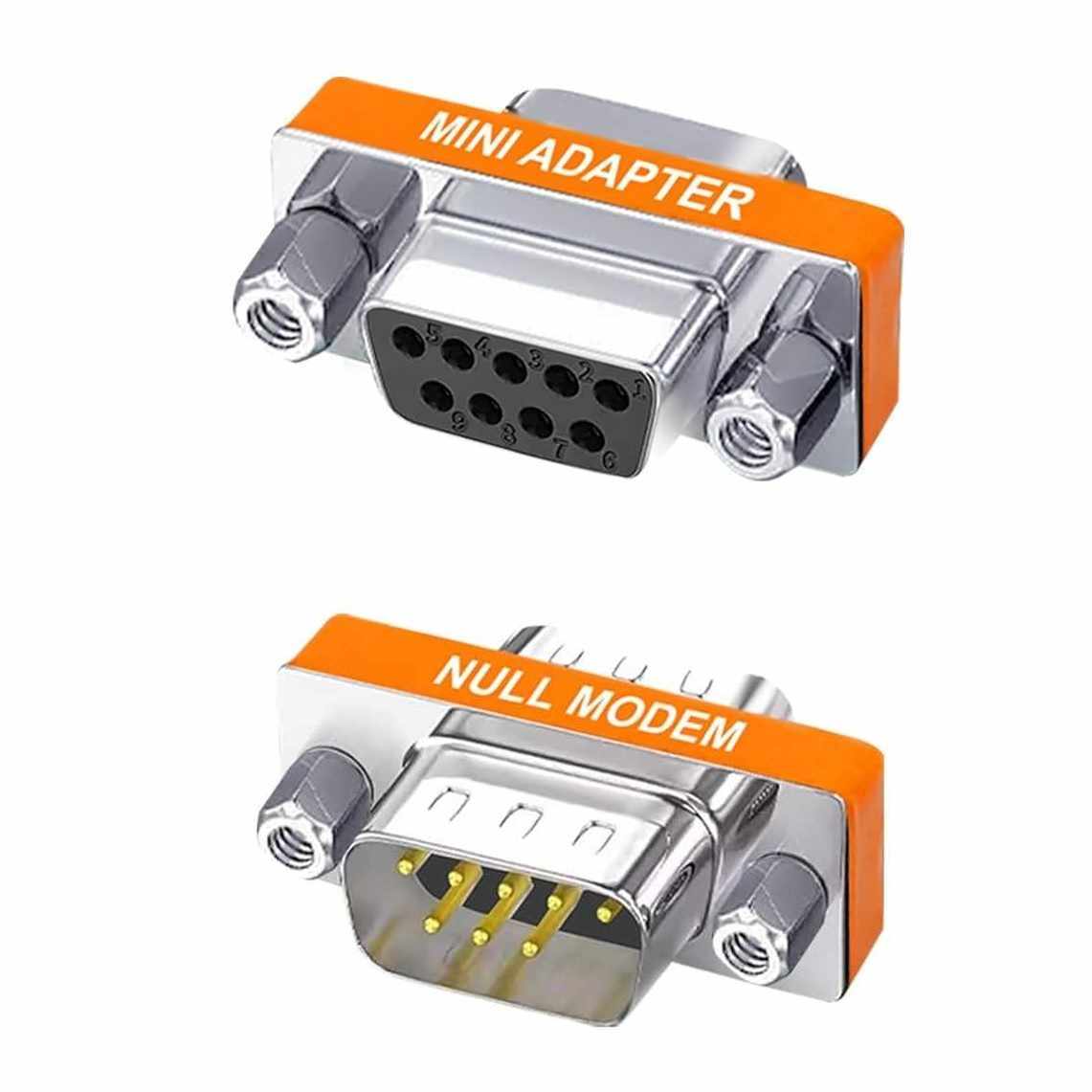 Adaptador Null-Modem DB9 macho-hembra