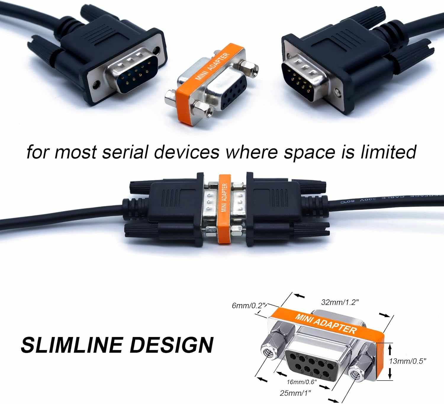 Adaptador Null-Modem DB9 macho-hembra - imagen 3