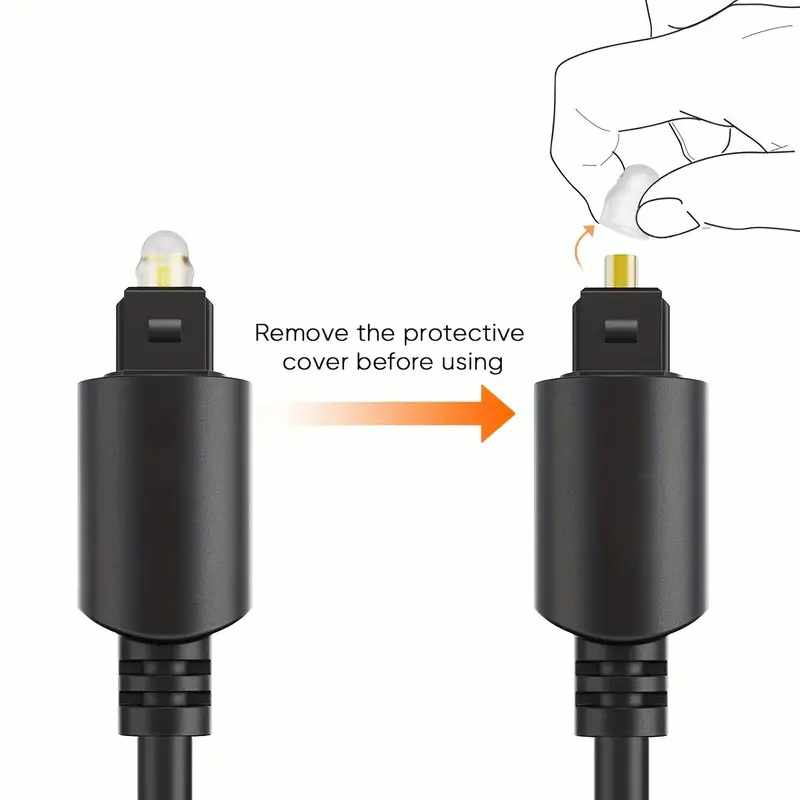 Cable audio digital toslink macho 1 Metro Negro - imagen 4
