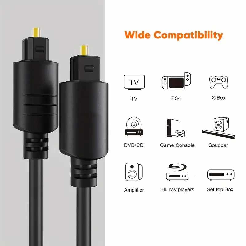 Cable audio digital toslink macho 2 Metros Negro - imagen 3