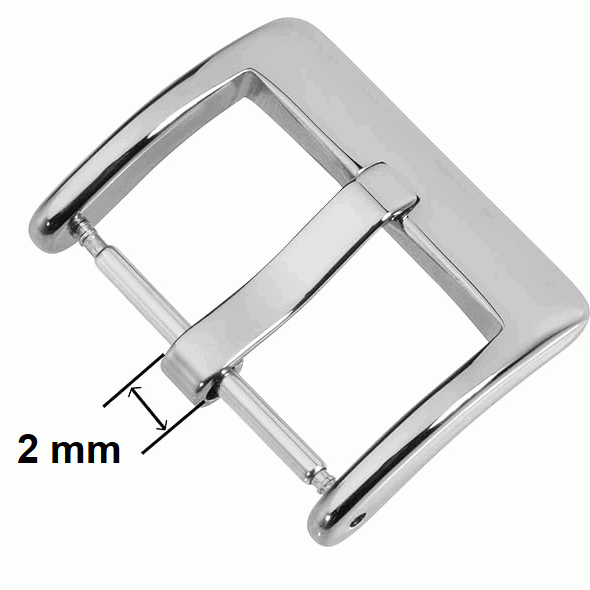 Hebilla reloj Metálica Acero Inoxidable 20 mm Plateado - imagen 4